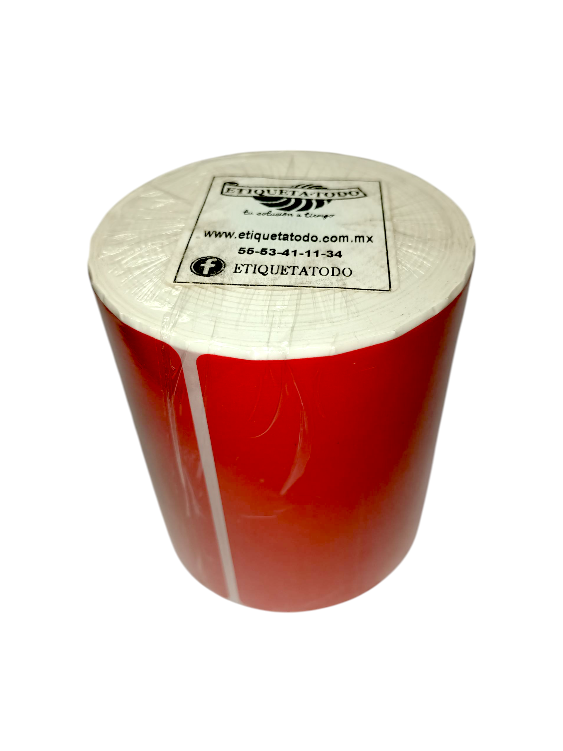 rollo de etiqueta de 102 mm x 127 mm color rojo