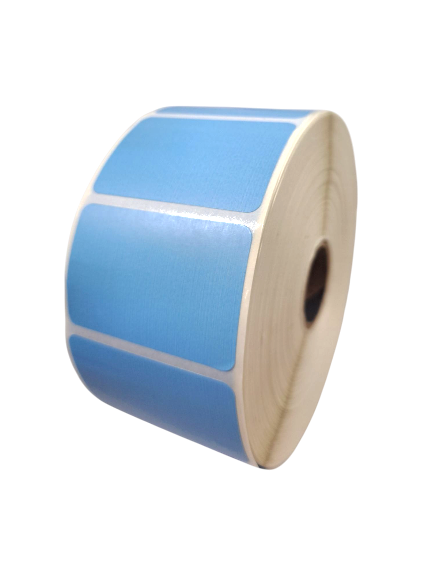 rollo de etiqueta azul con centro de 1"