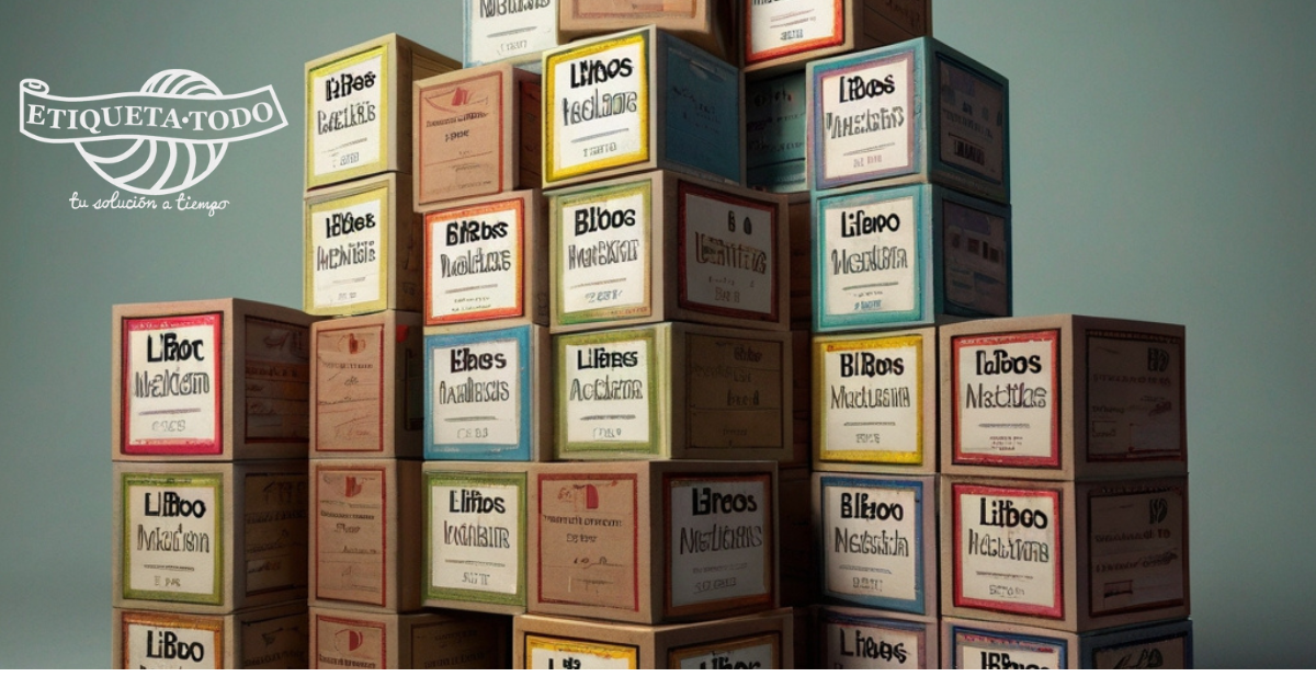 Cajas de cartón con etiquetas