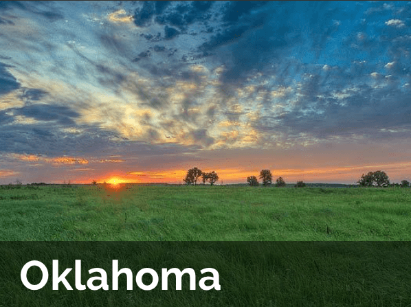 Oklahoma Landscape At Sunset