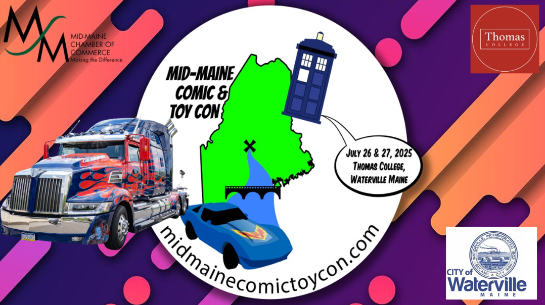 mid maine comic and toy con logo