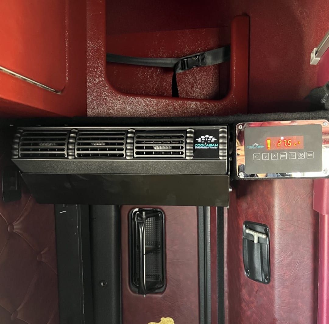 White truck with large red container — Auto Electrical & Air Conditioning in Tamworth, NSW