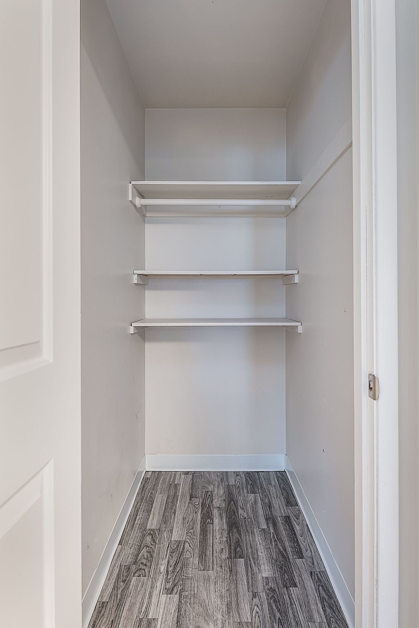 Photo showing shelving built into a closet