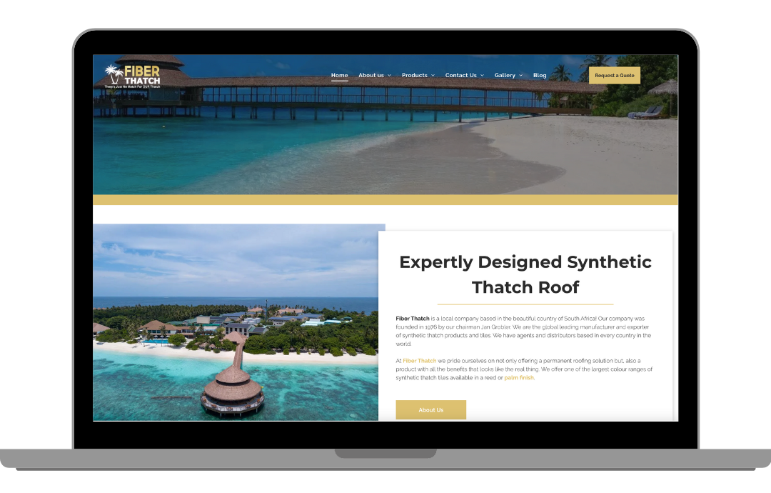 Webshure's website - Fiber Thatch