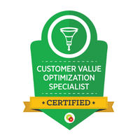 Certified Customer Value Optimisation Specialist badge highlighting Webshure’s expertise in conversion growth.