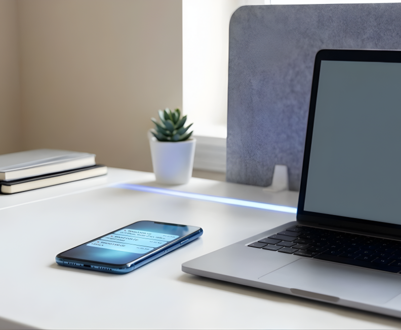 A smartphone on a desk at night displaying an urgent global market update notification; a reliable tool to ensure you never miss another call or critical update.