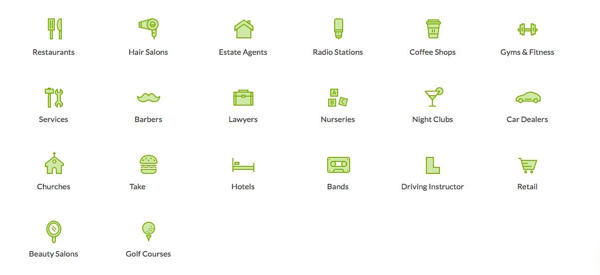 Different industries that a mobile app could be made for. (See the picture)