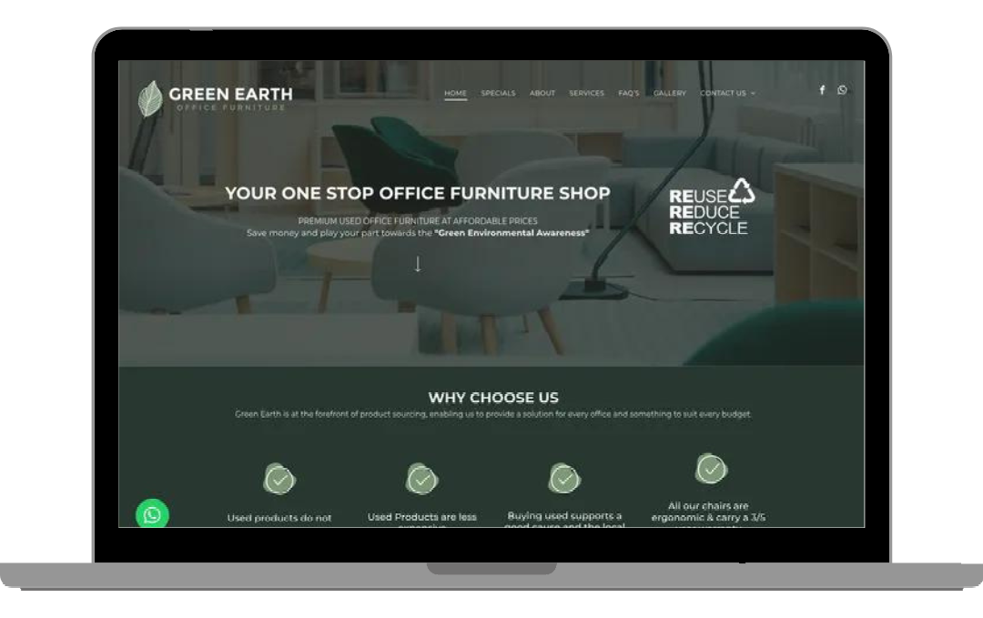 Webshure's website - Green Earth