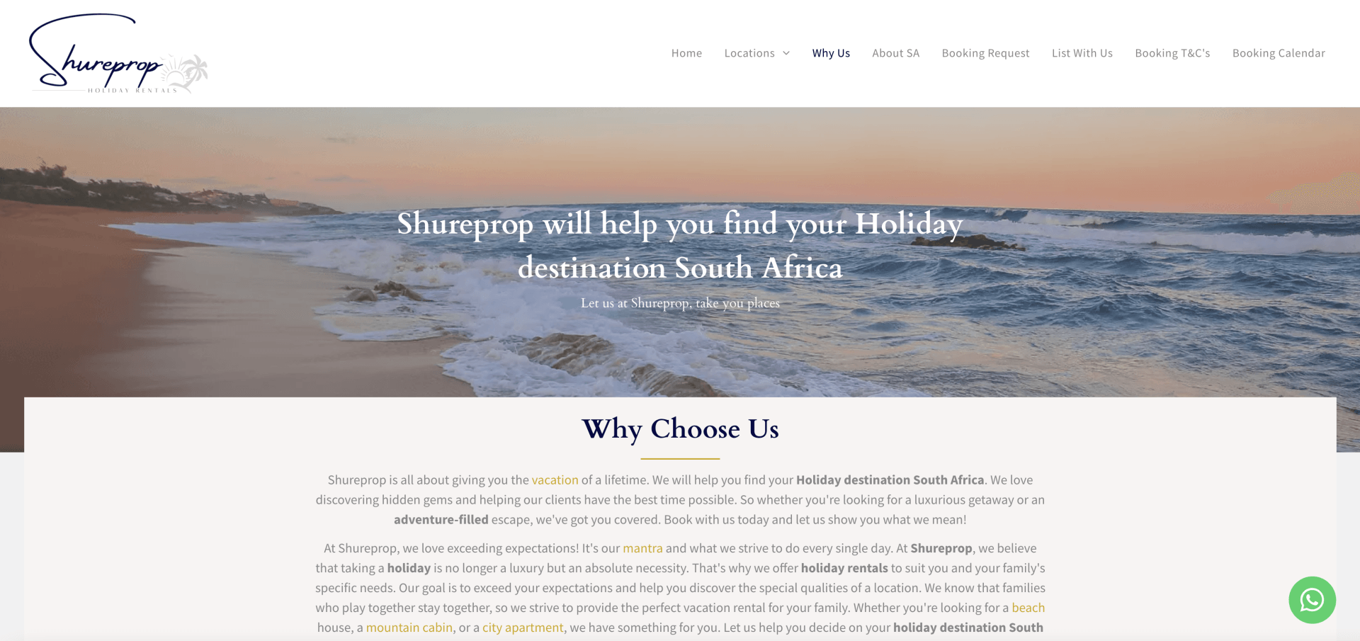 Shureprop website @ Webshure