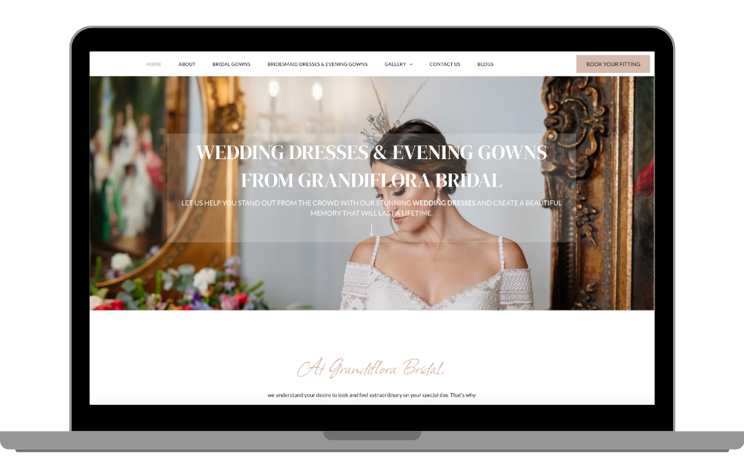 Webshure's websites - Grandiflora Bridal  -  (see image)