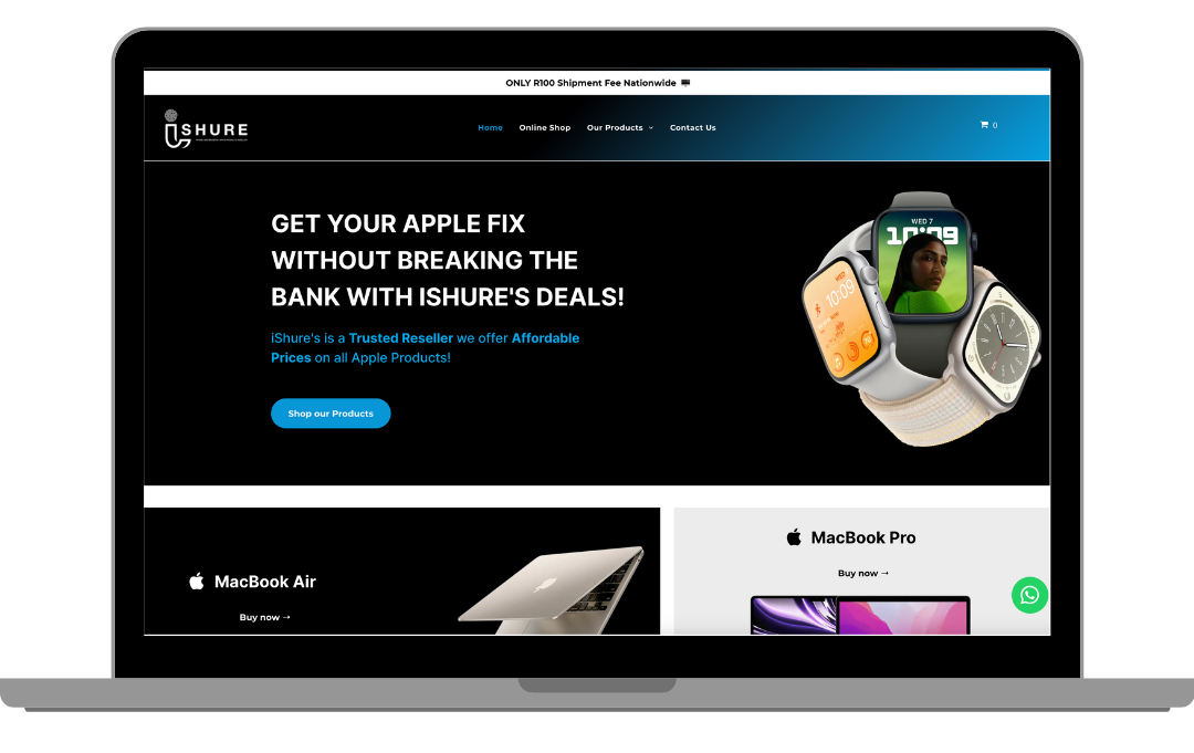 Webshure's website - iShure