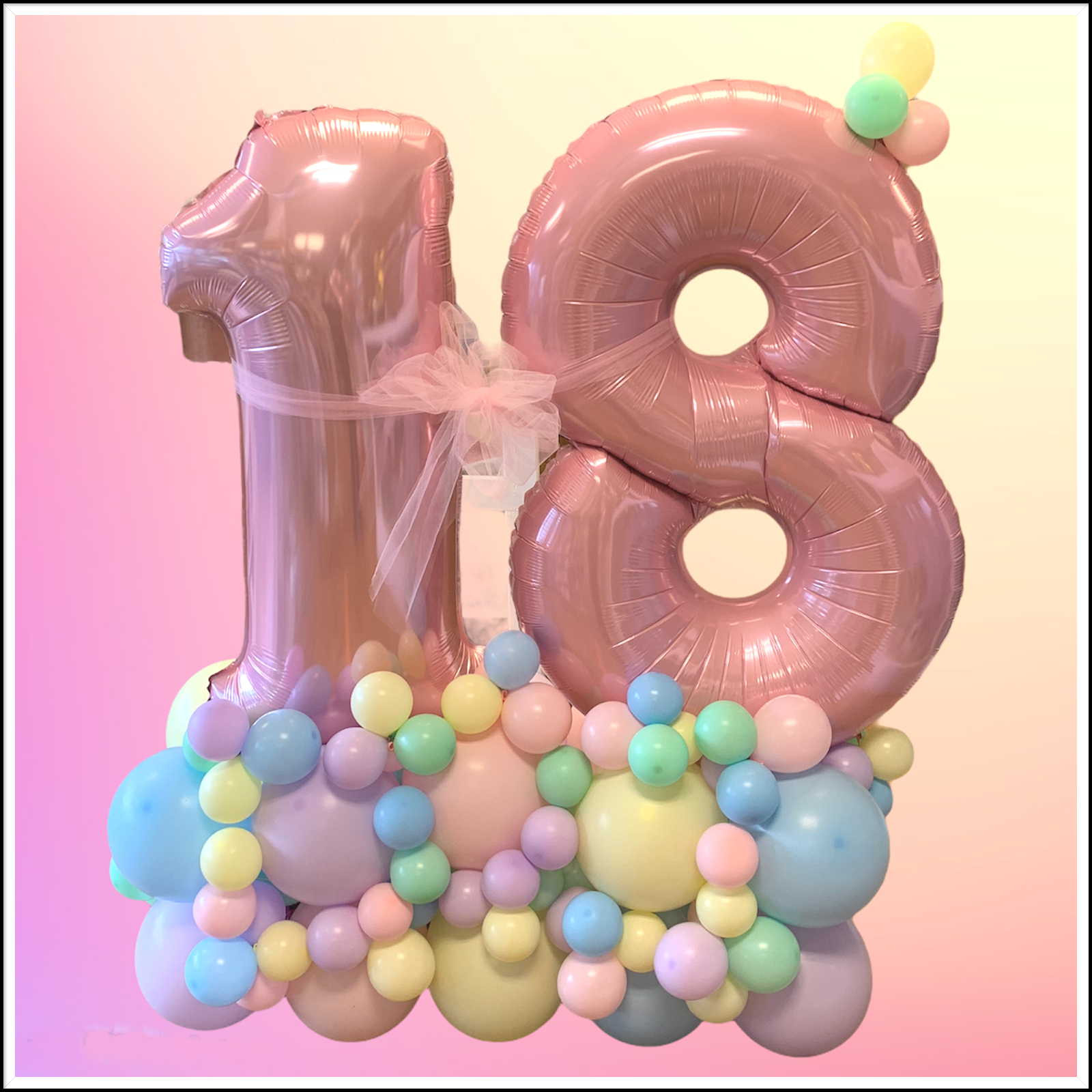 Pastel pink birthday numbers
