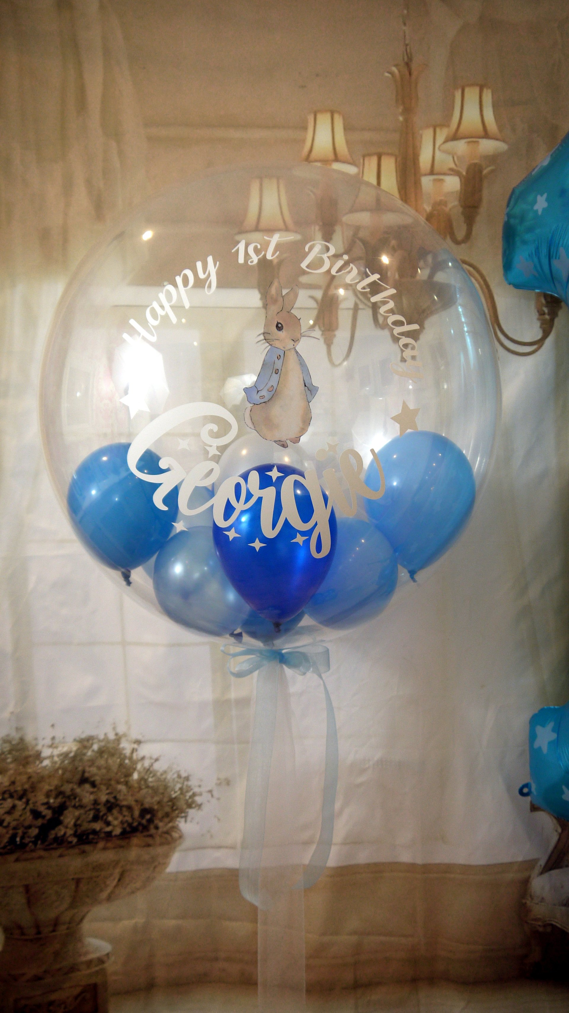 birthday balloon with rabbut