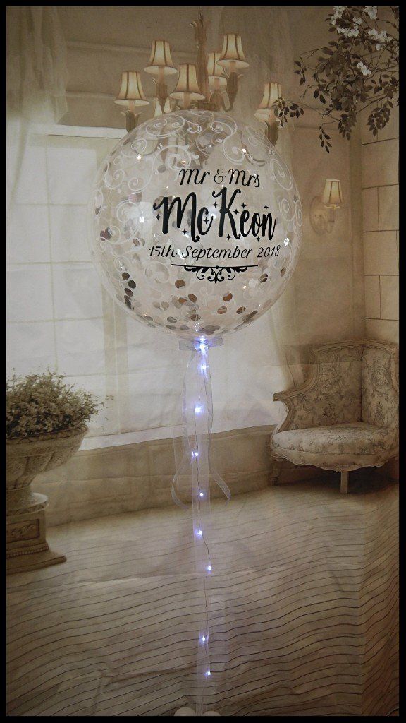 Personalised Wedding bubble with lights