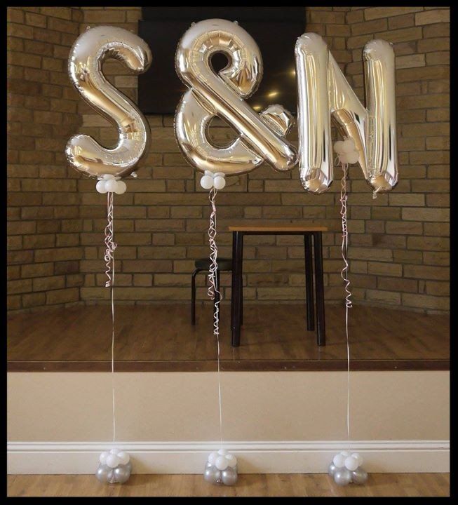 engagement initials balloons