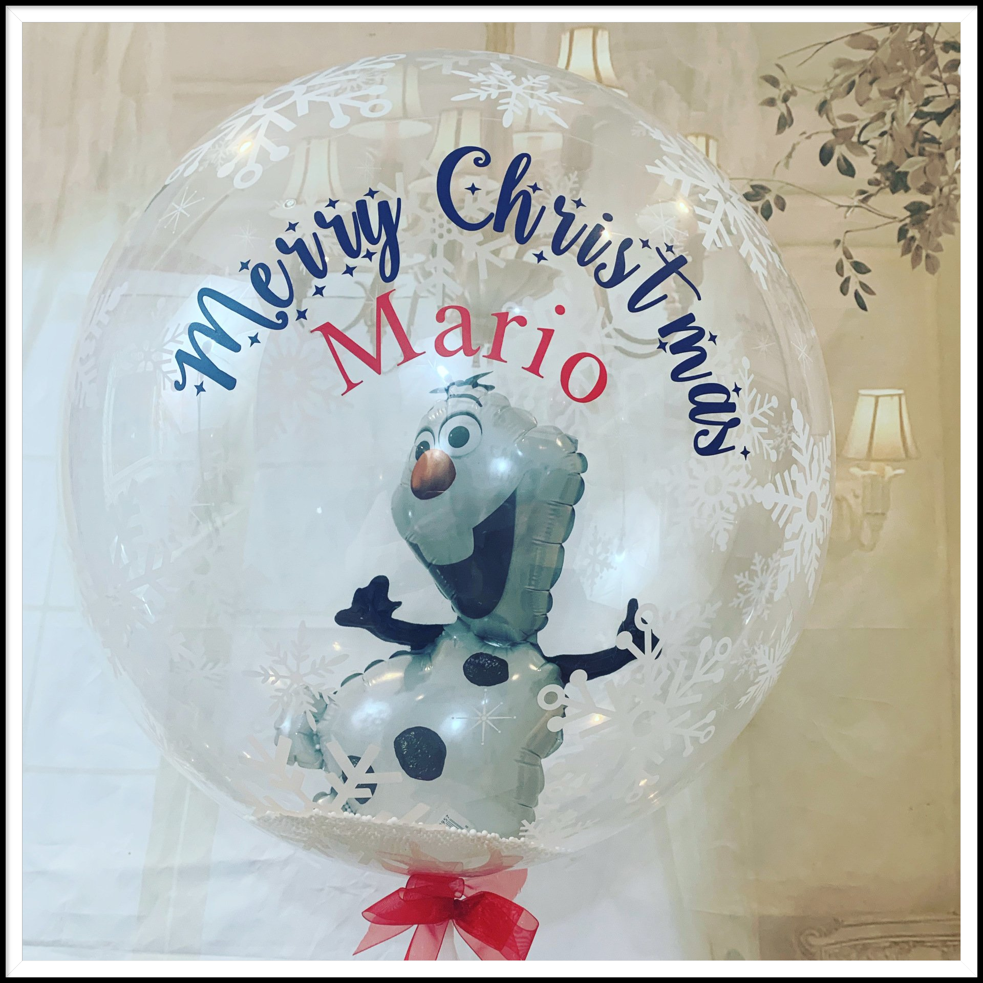 Olaf Christmas balloon