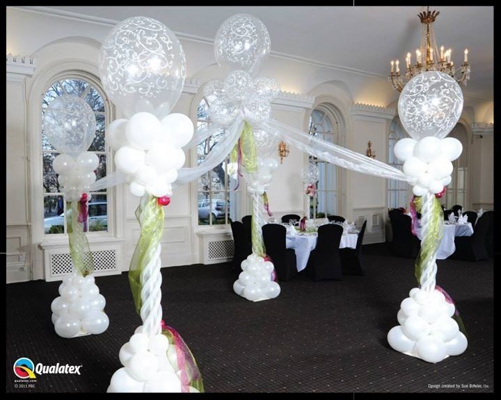 wedding dance floor canopy balloons