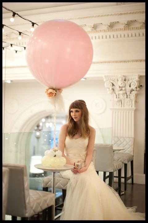 pink wedding balloon