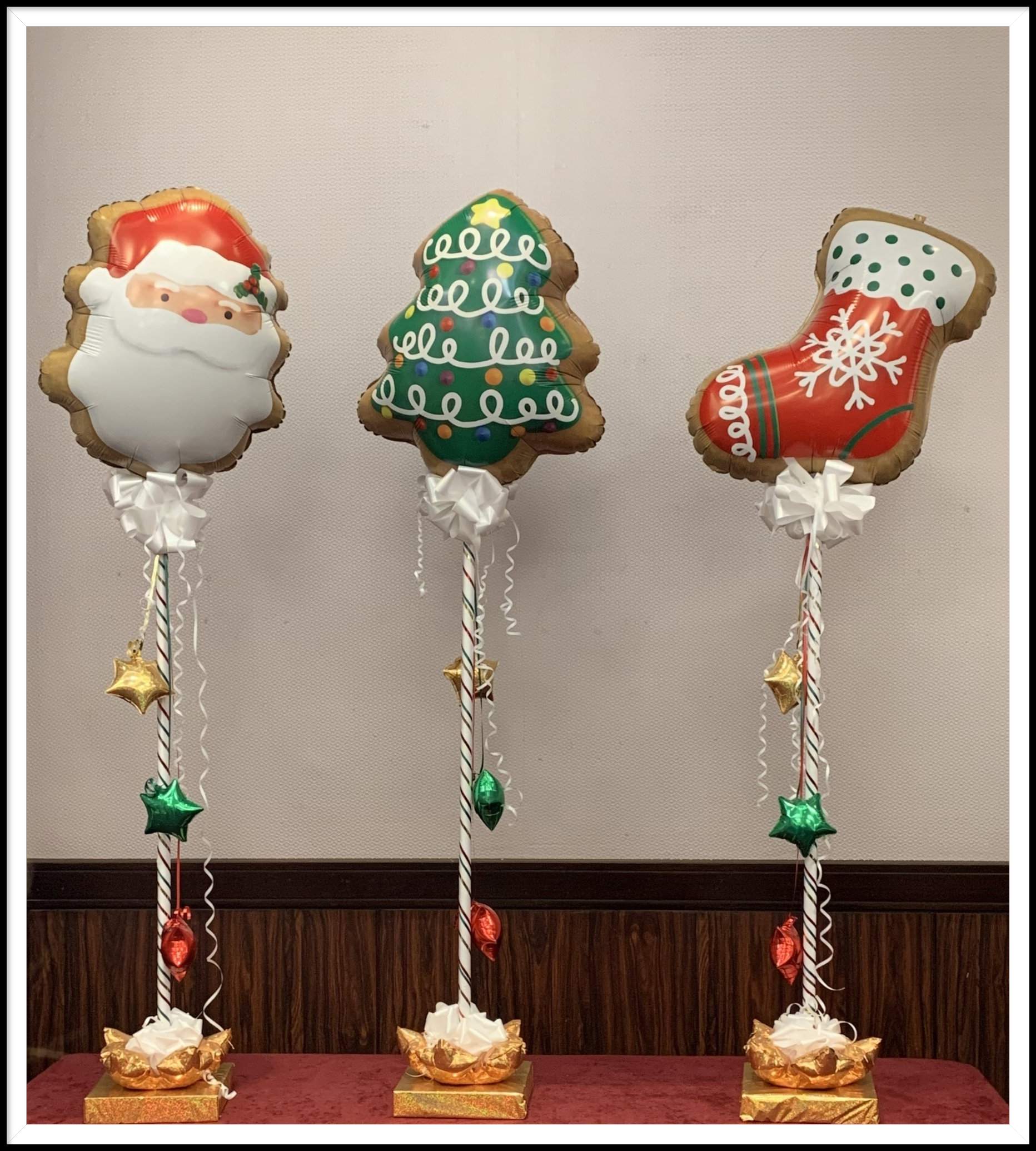Christmas centre piece balloons