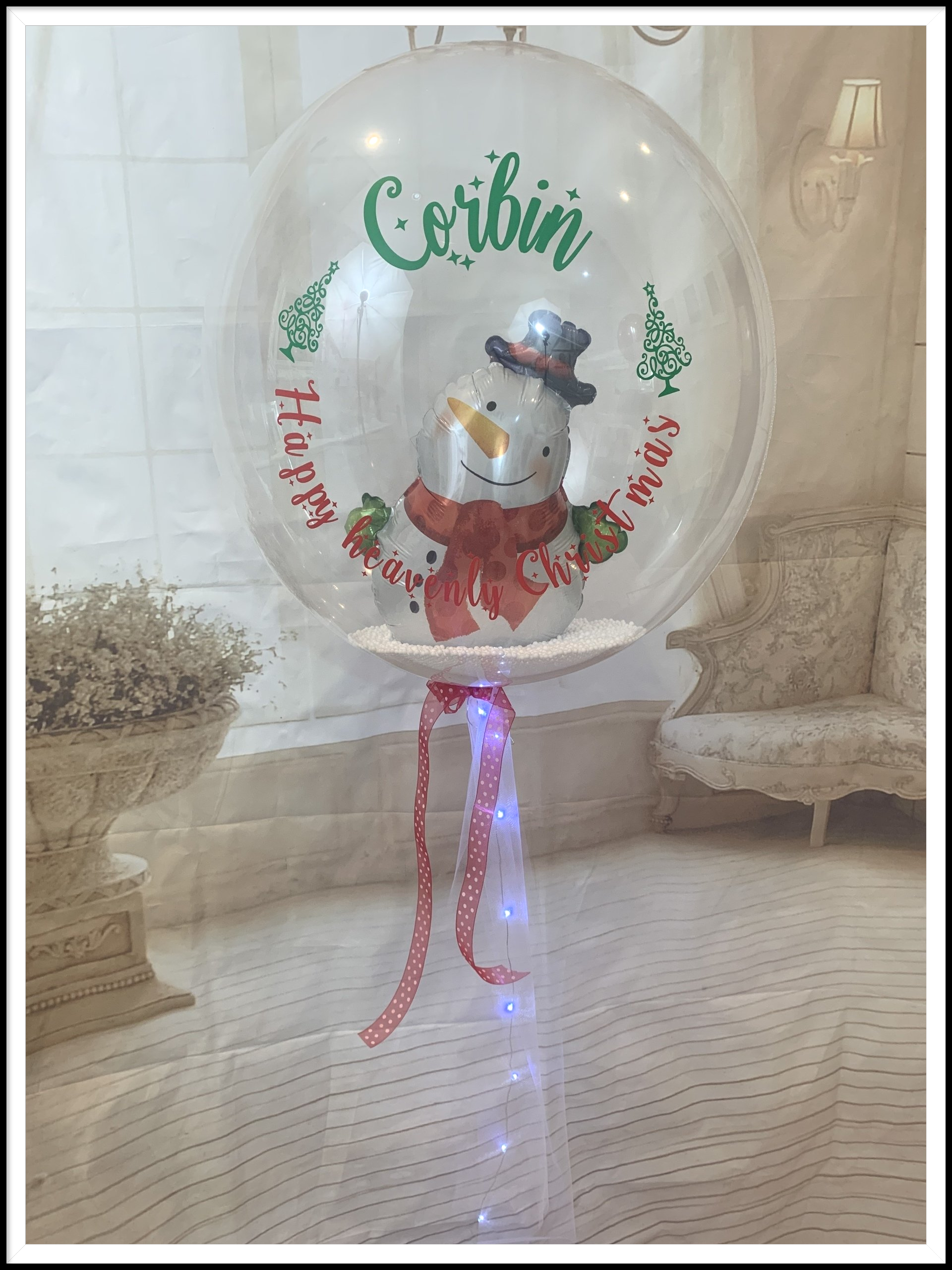 Personalised Christmas bubble