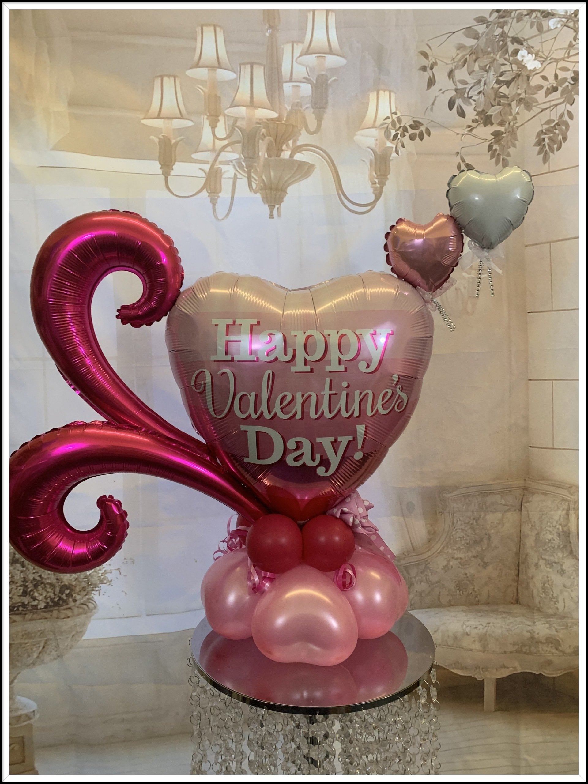valentine table top balloon