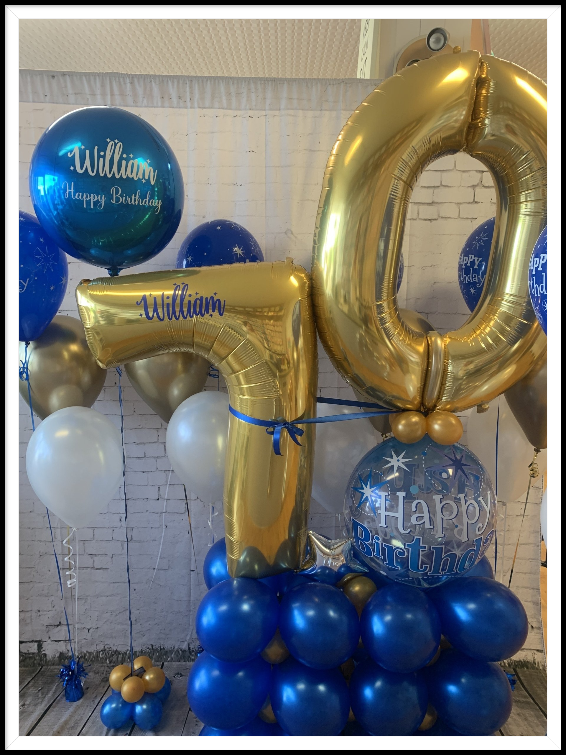 70th birthday balloons