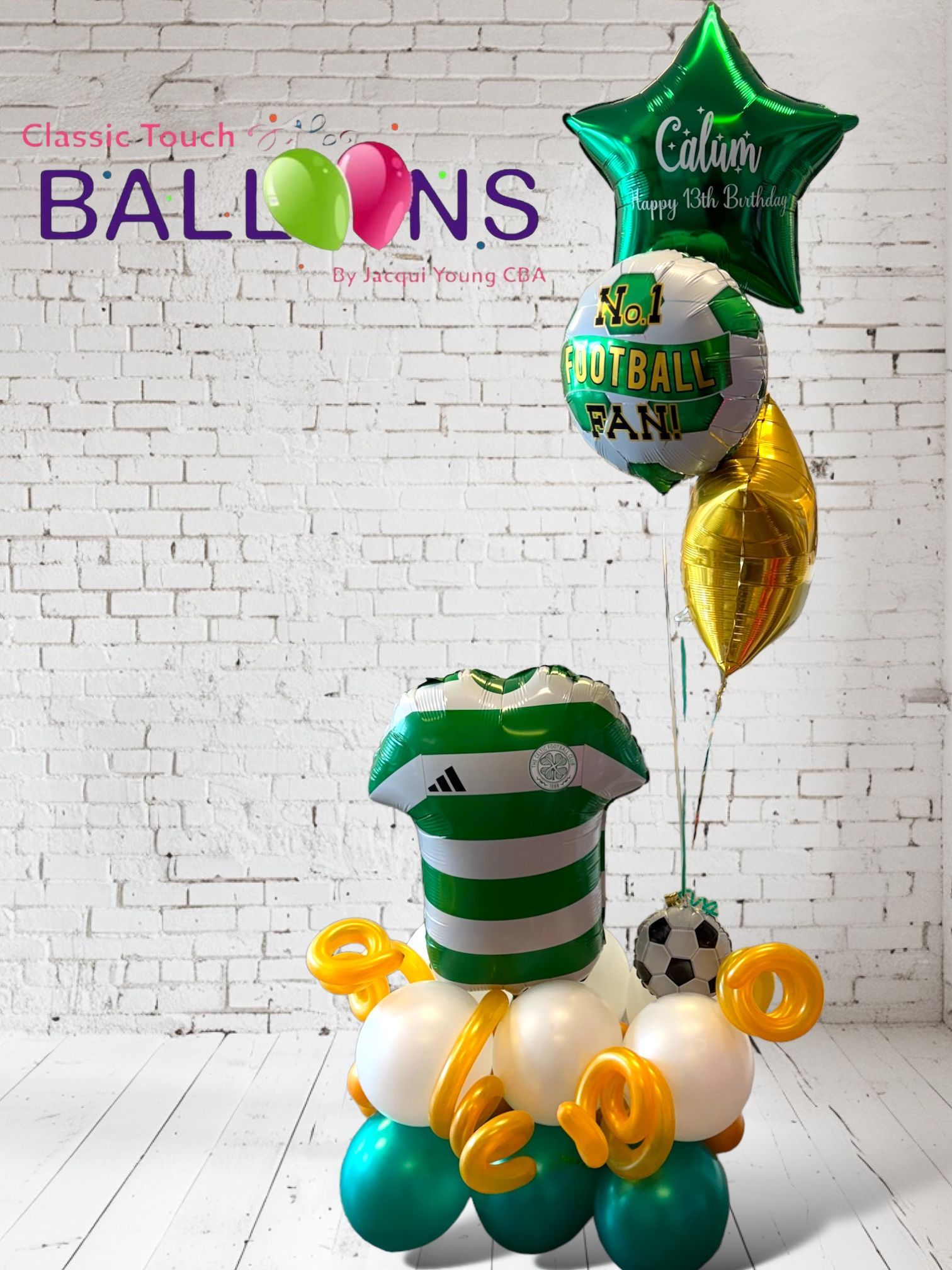 Football shirt birthday balloons