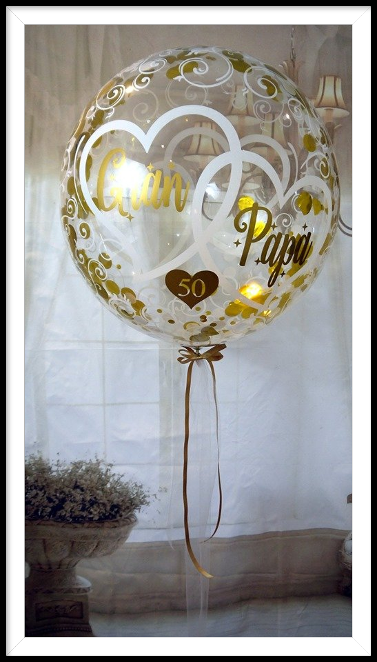 Golden wedding balloon
