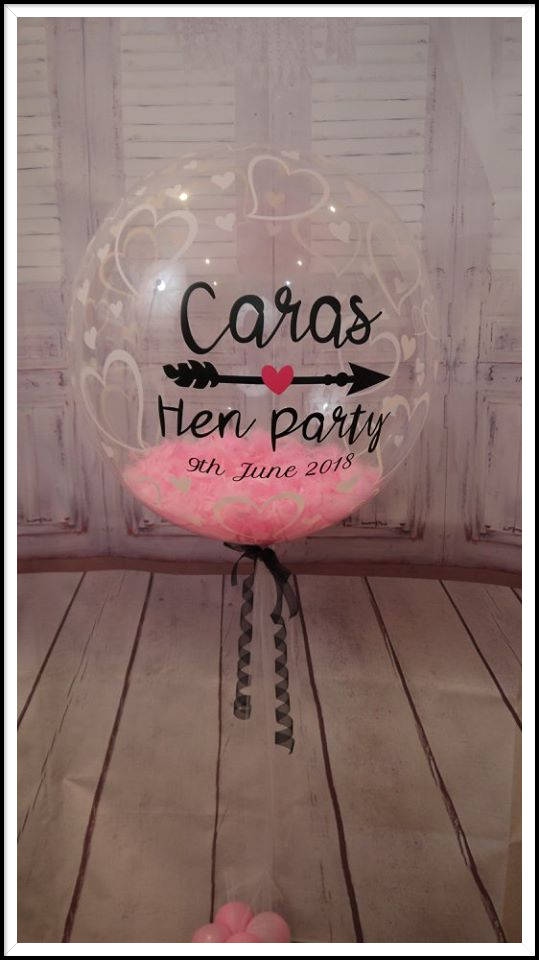 hen party balloon with feathers