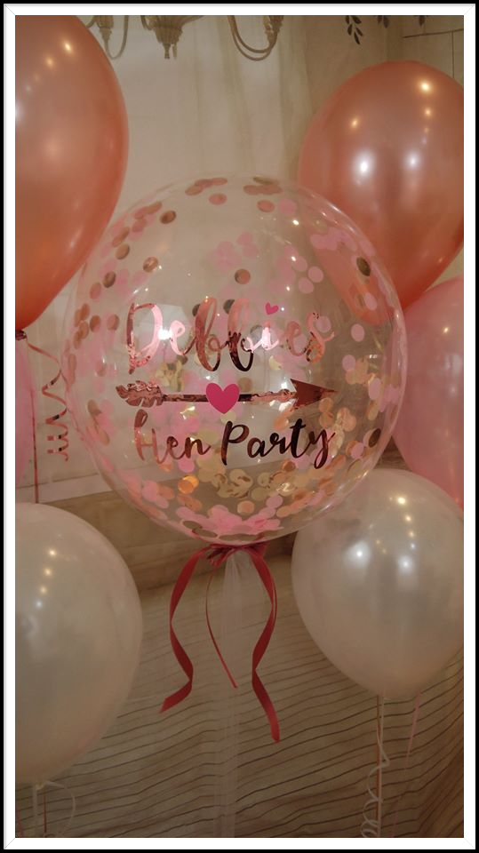 rose gold hen party balloon