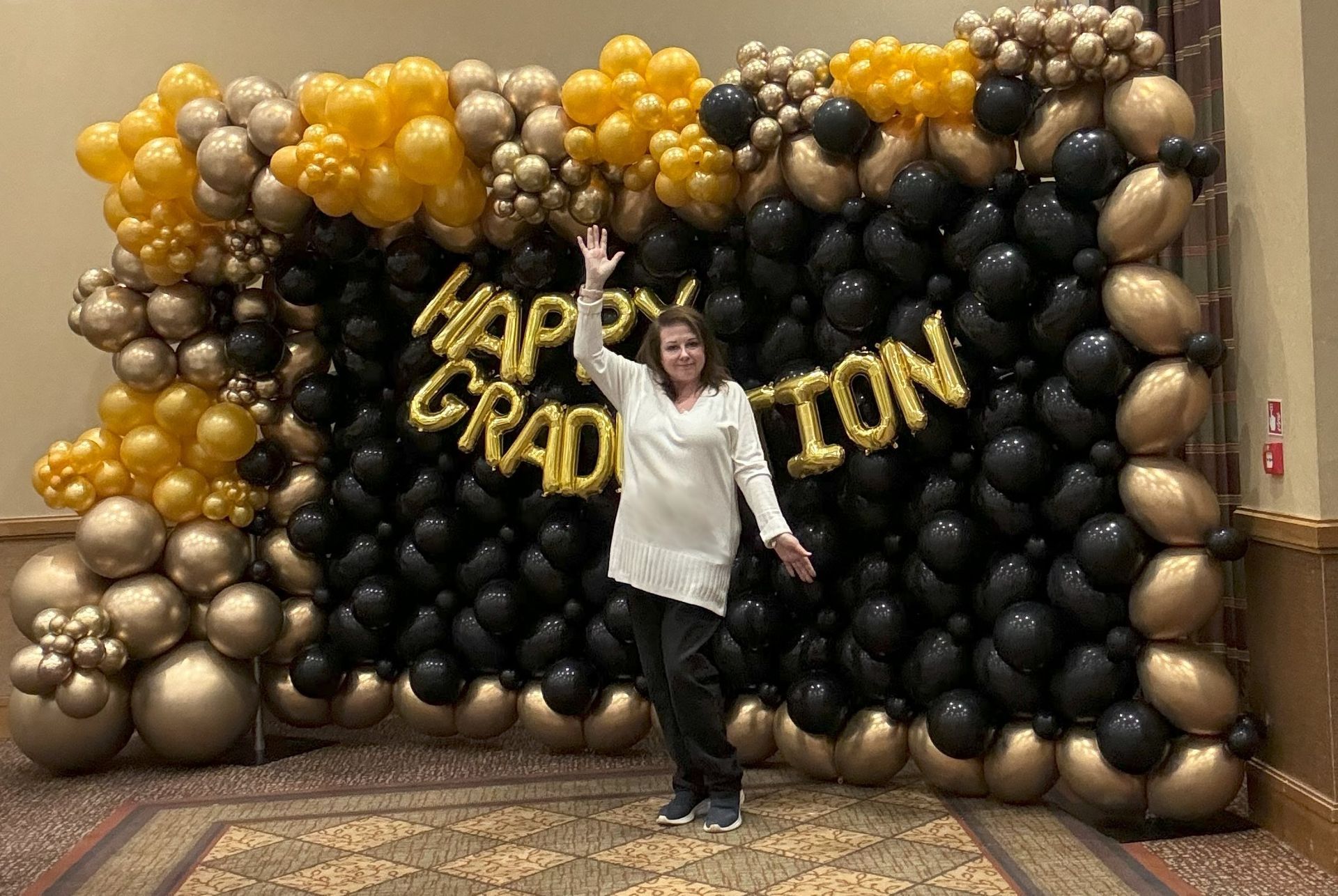 Balloon Backdrop for all the Graduates 