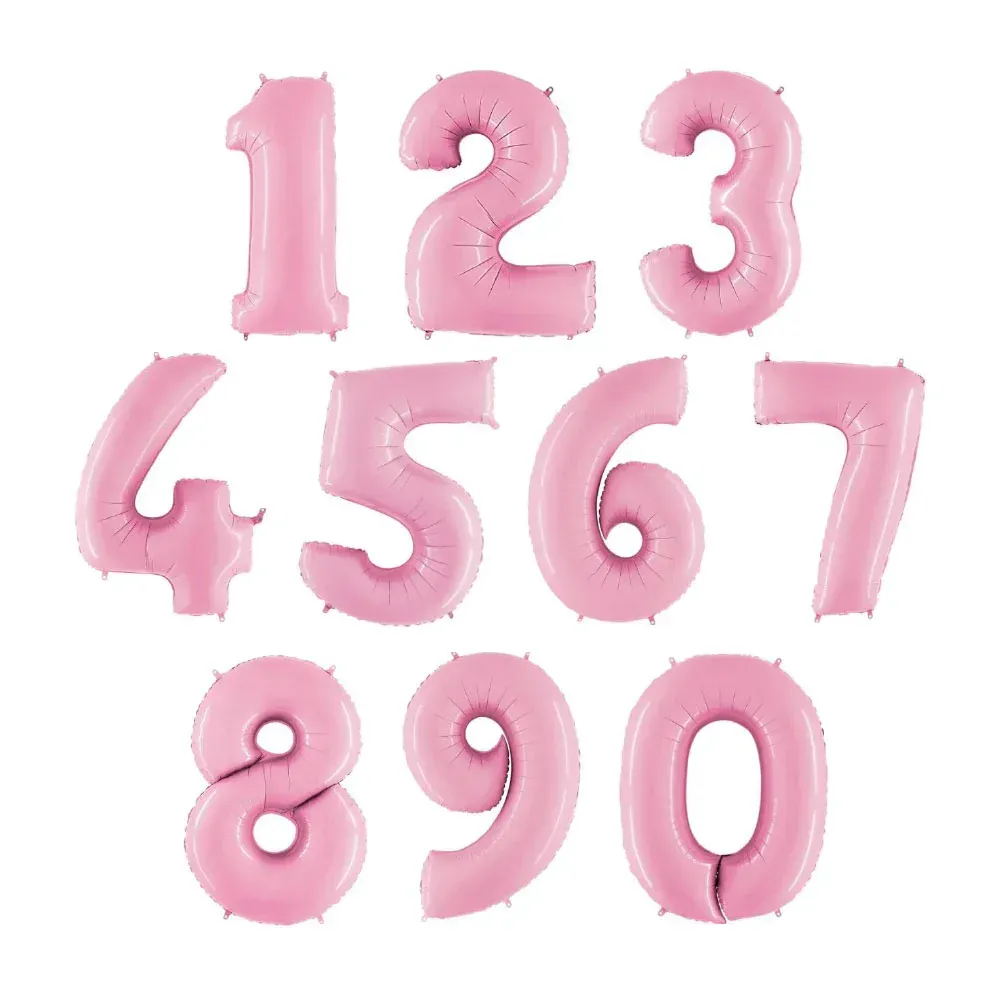 Pastel Pink Numbers