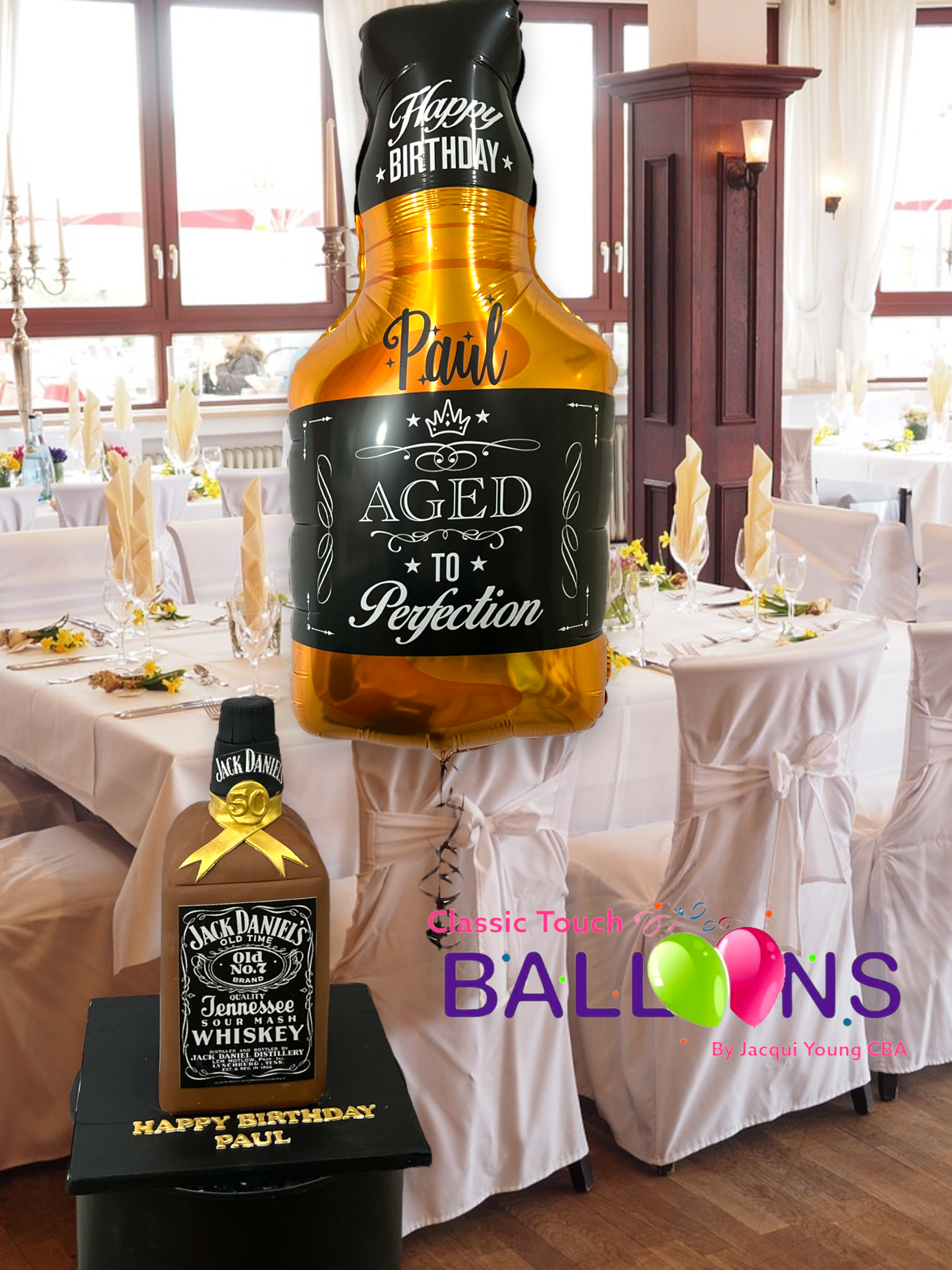 Jack Daniels lover personalised balloons