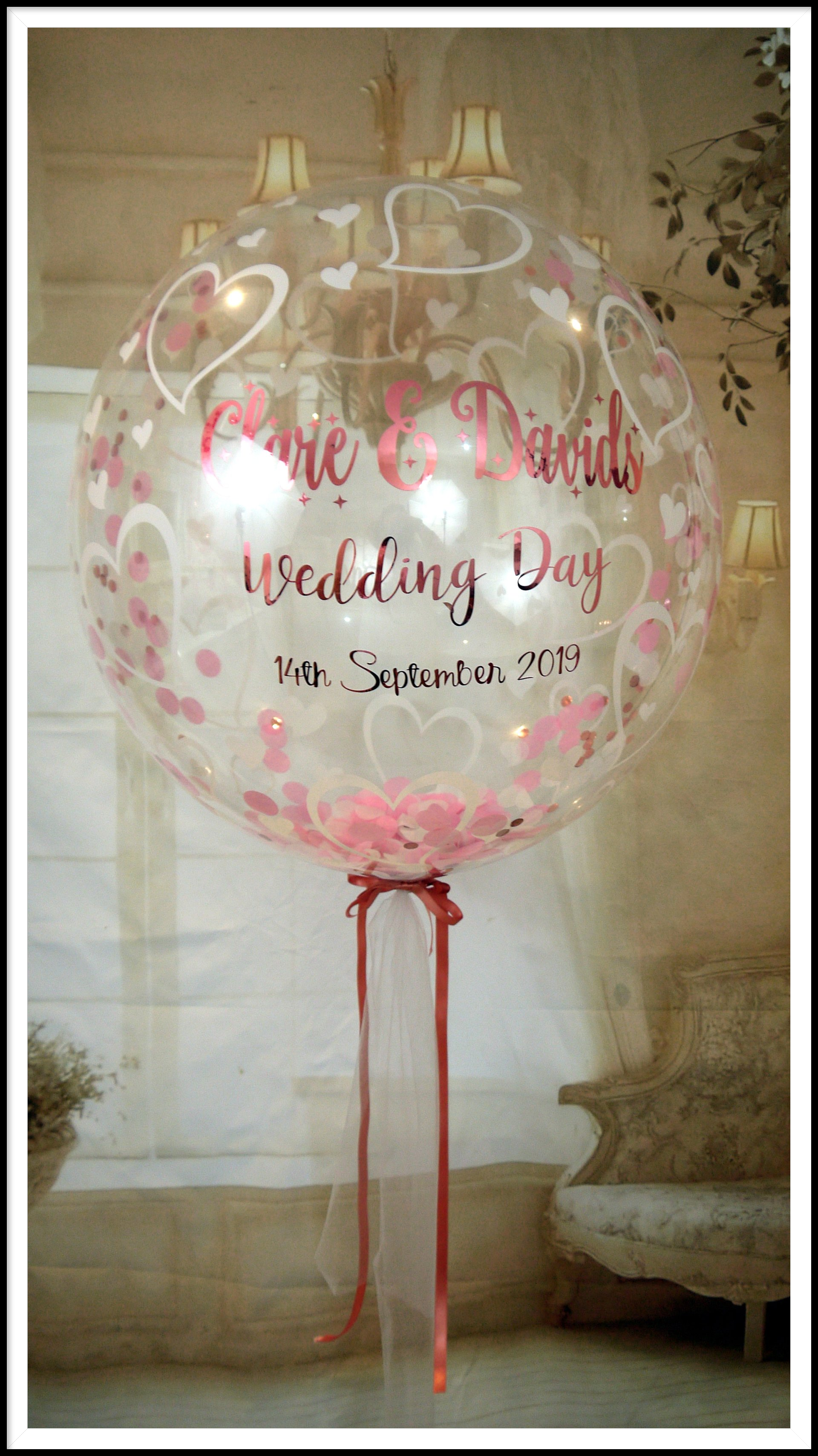 Personalised wedding day balloon