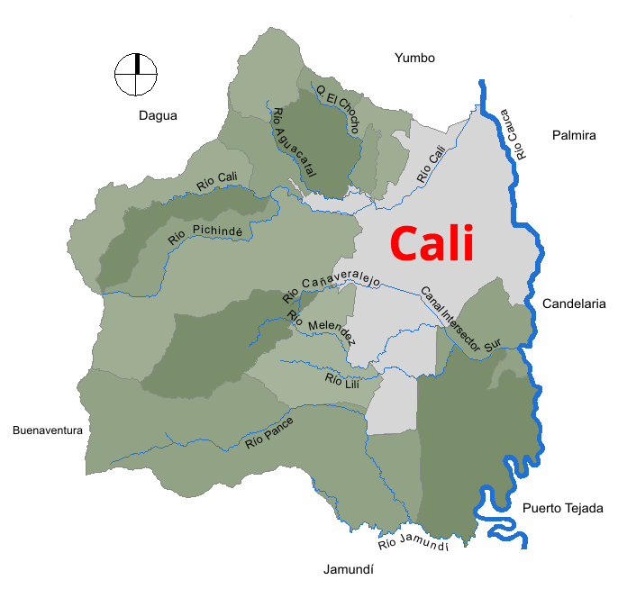 Mapa turístico de Cali