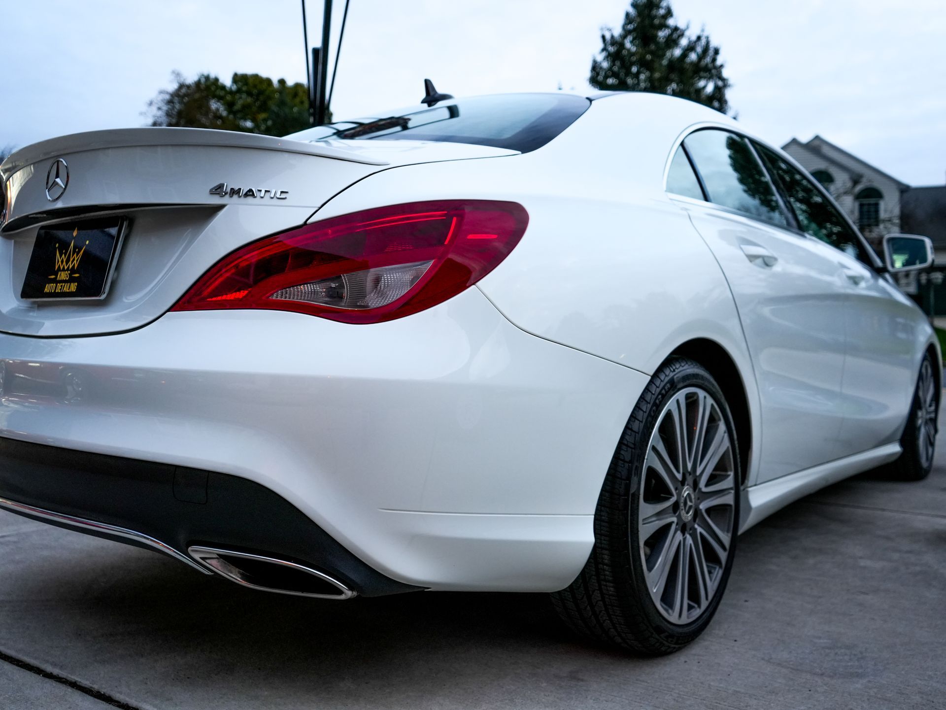 a white mercedes with the word matic on the back