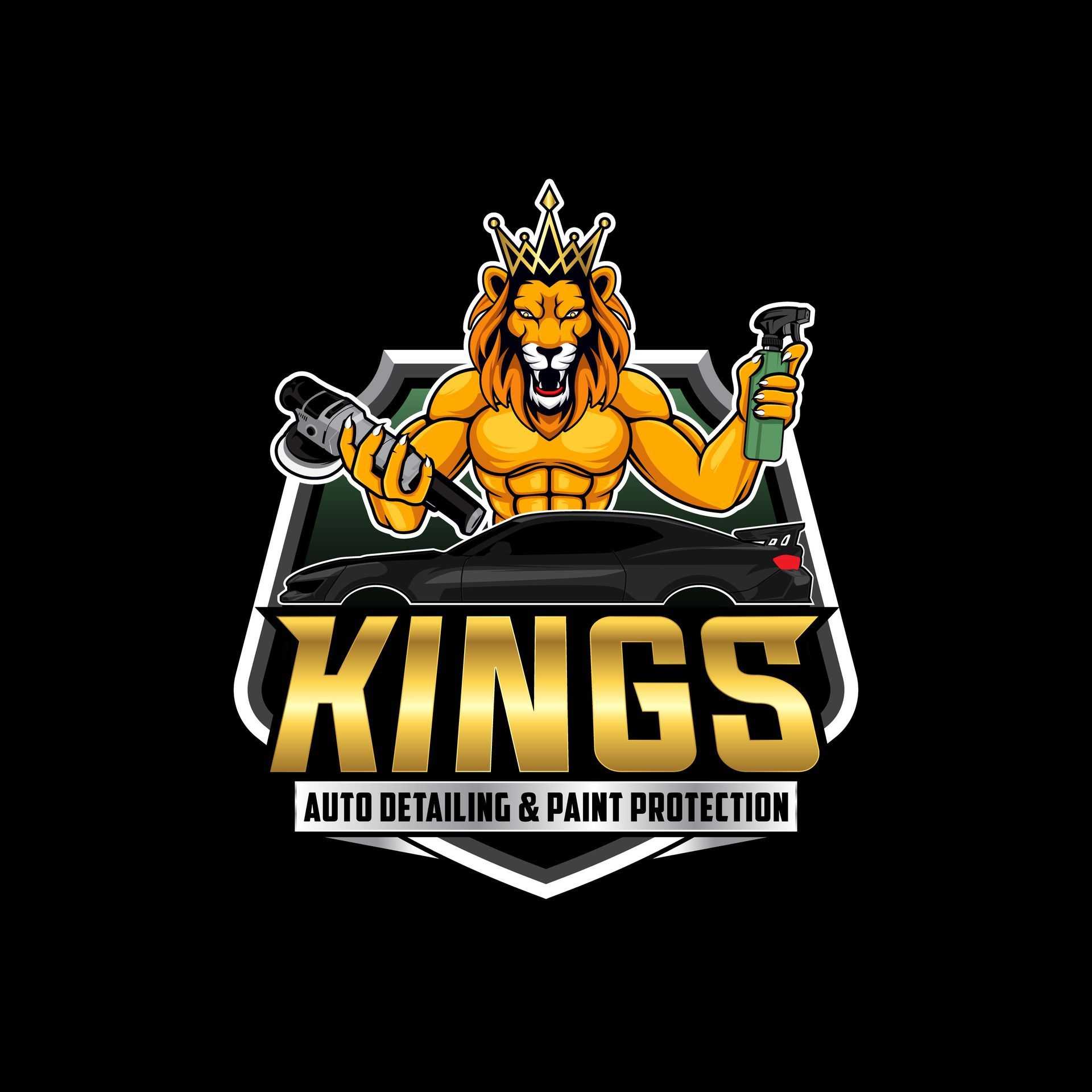 a logo for kings auto detailing and paint protection