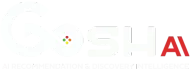 White GOSH AI logo screen with multicolored dots and red “AI” text on the right