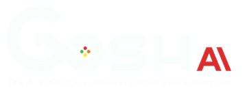 GOSH AI logo with a circle of colored hexagons, white text, and a 