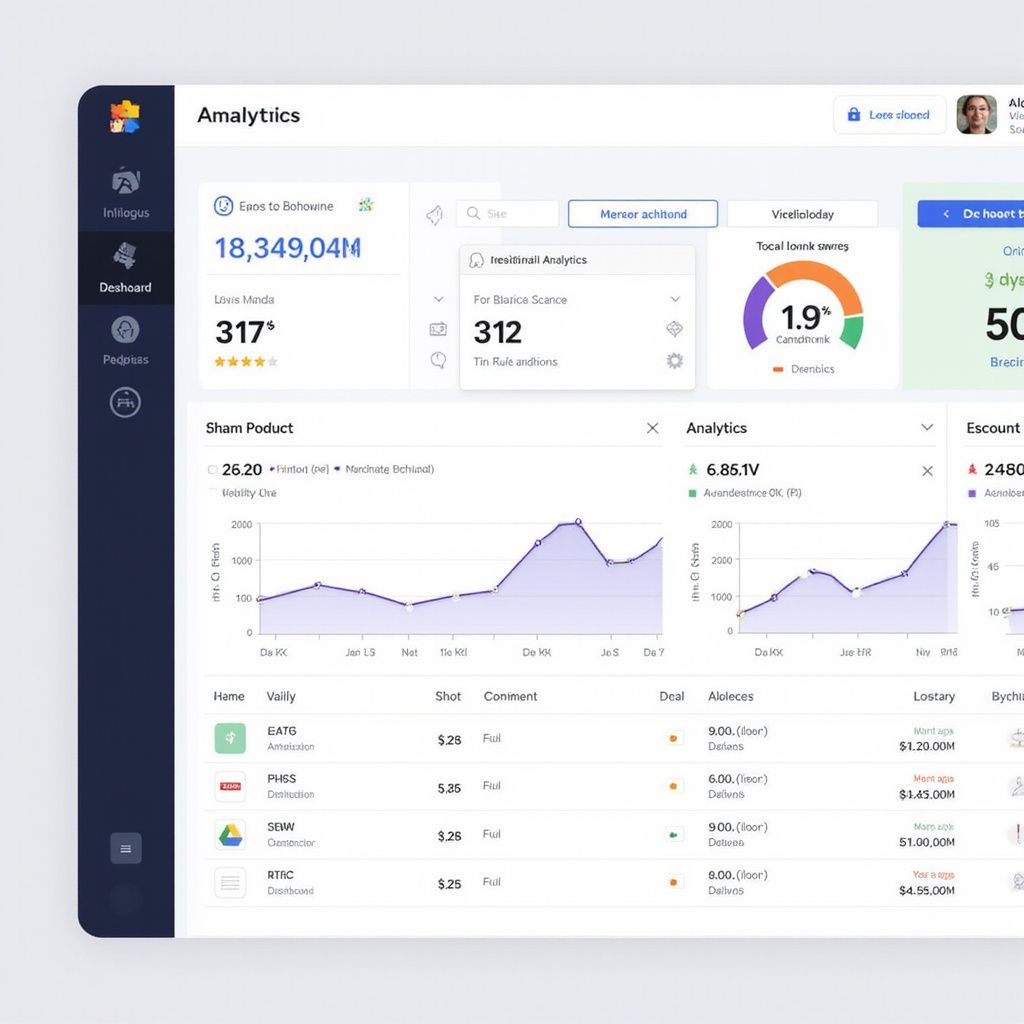 “Analytics dashboard showing generative search metrics and visibility performance trends, illustrating how often AI engines detect and surface a brand.”
