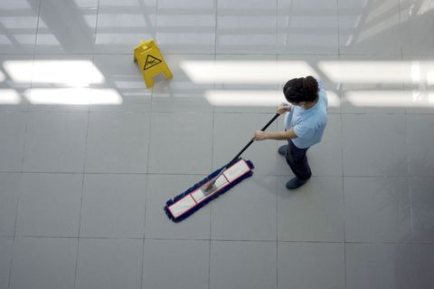 Polishing a floor in Wellington