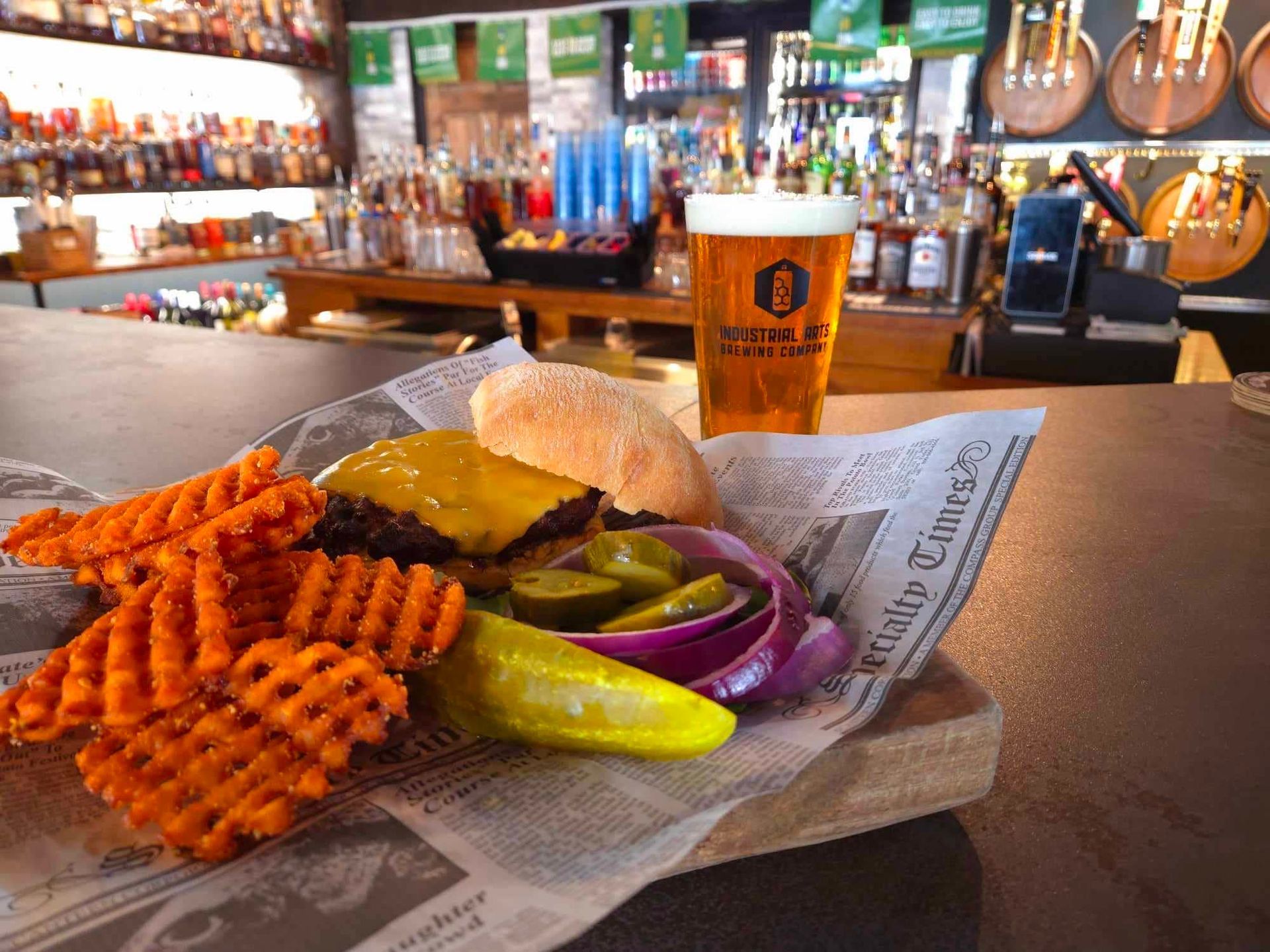 burger & waffle fries