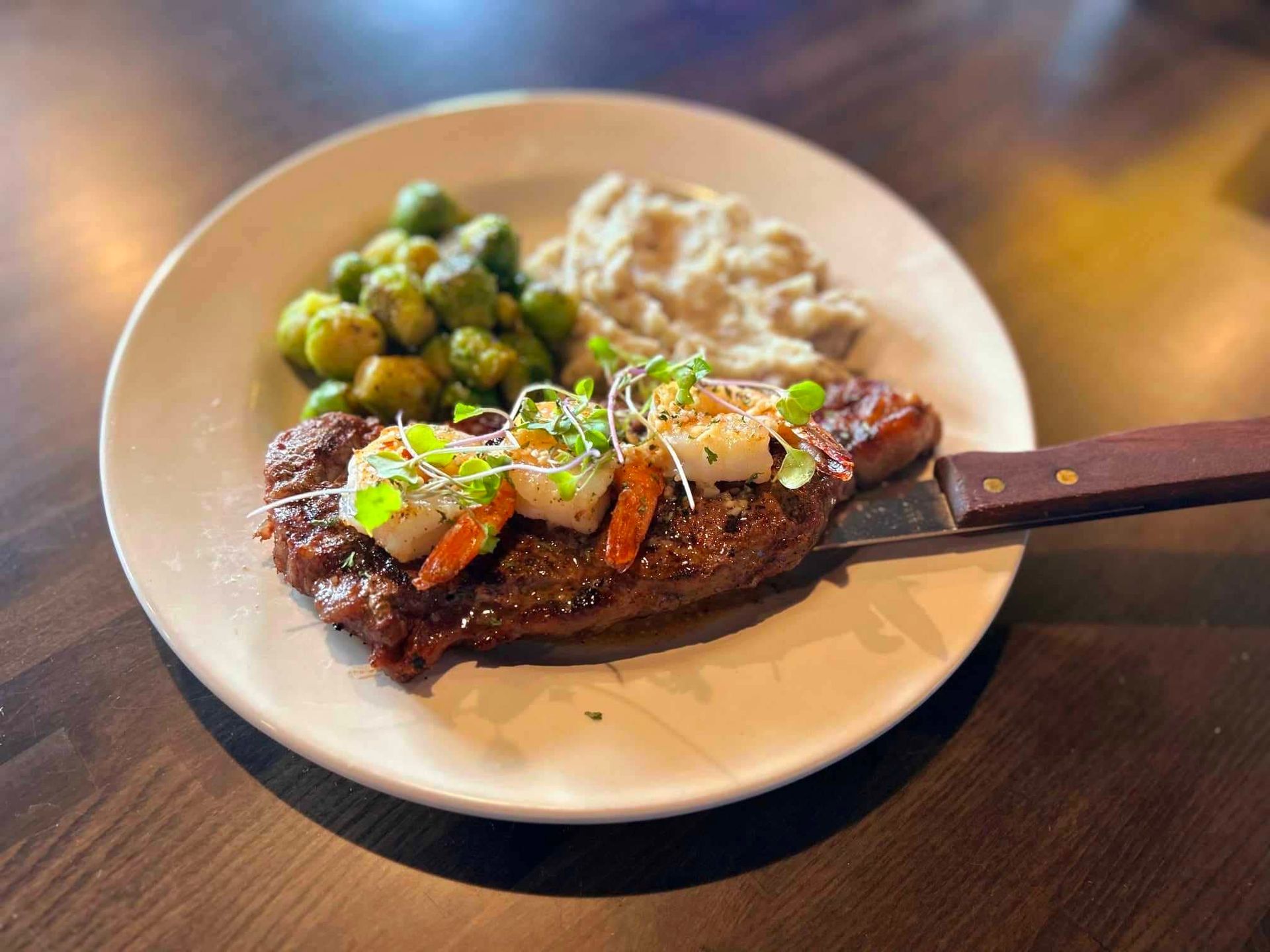 steak & brussel sprouts