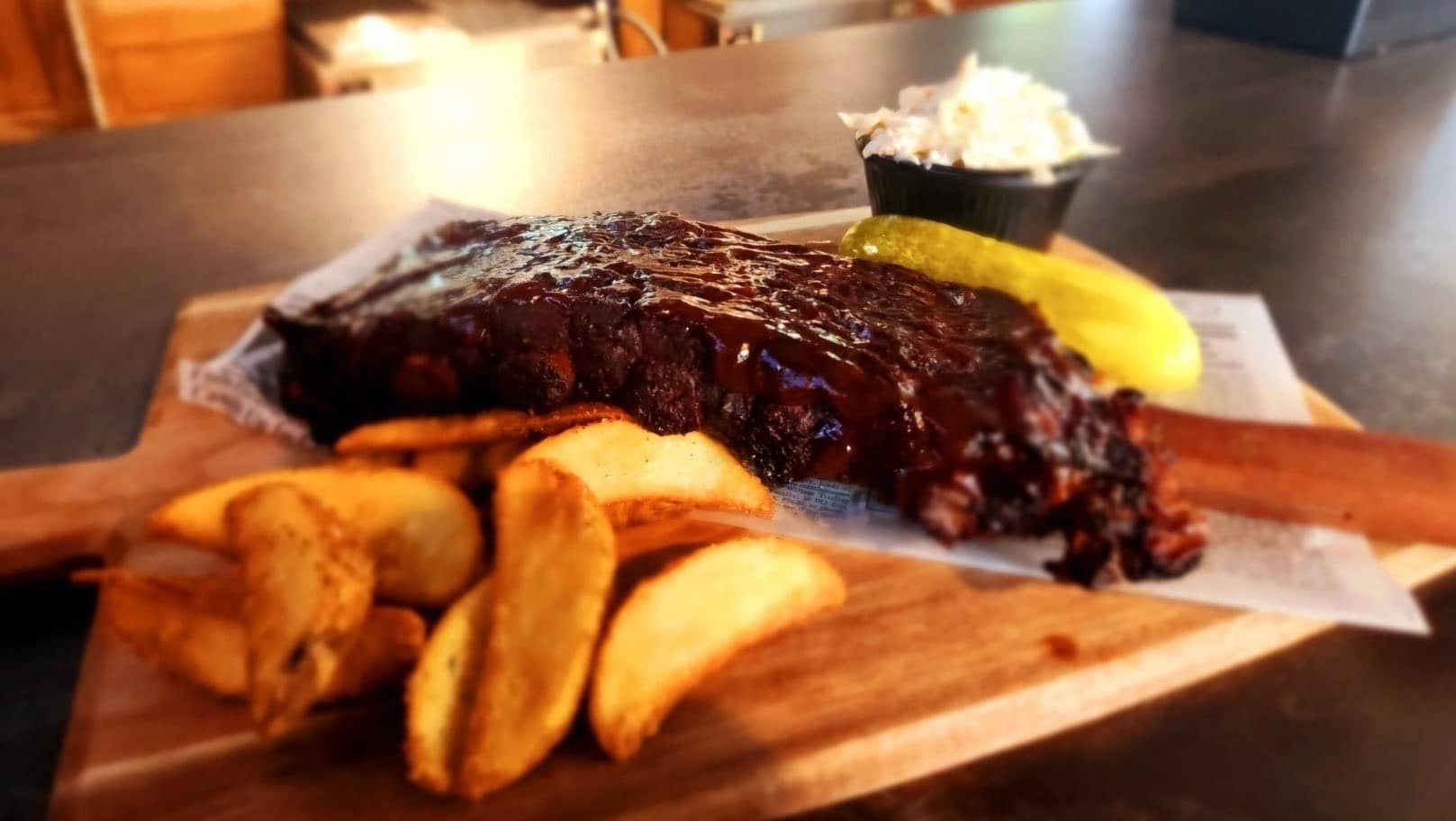 steak fries and ribs