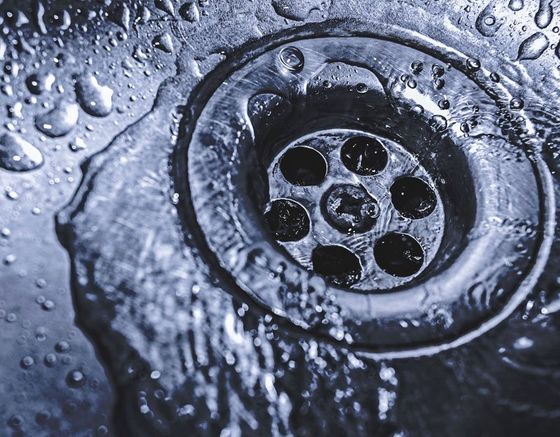 Water Drain in Stainless Sink — Royal Oak, Michigan — Nelson Brothers