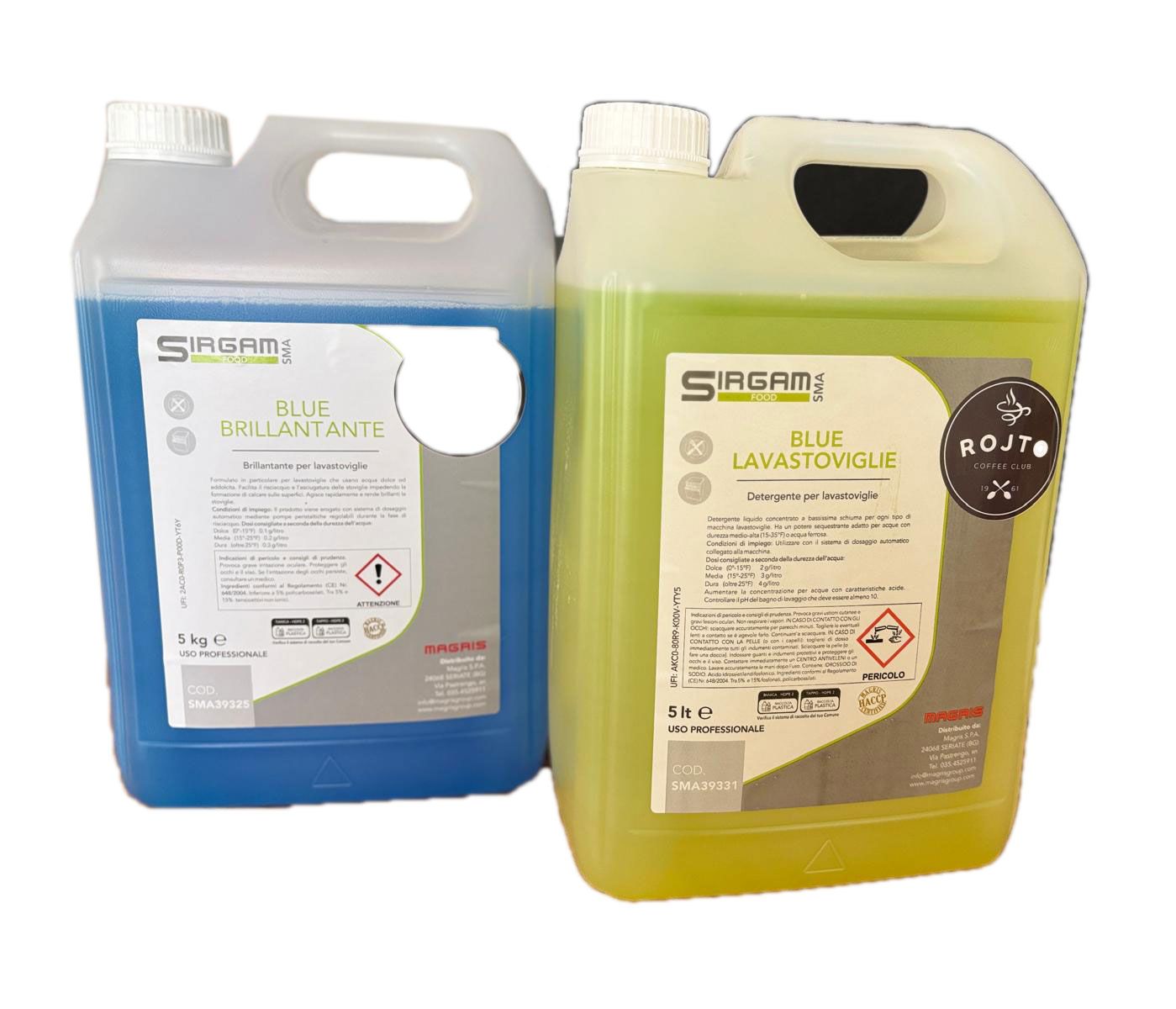 Detergente e brillantante