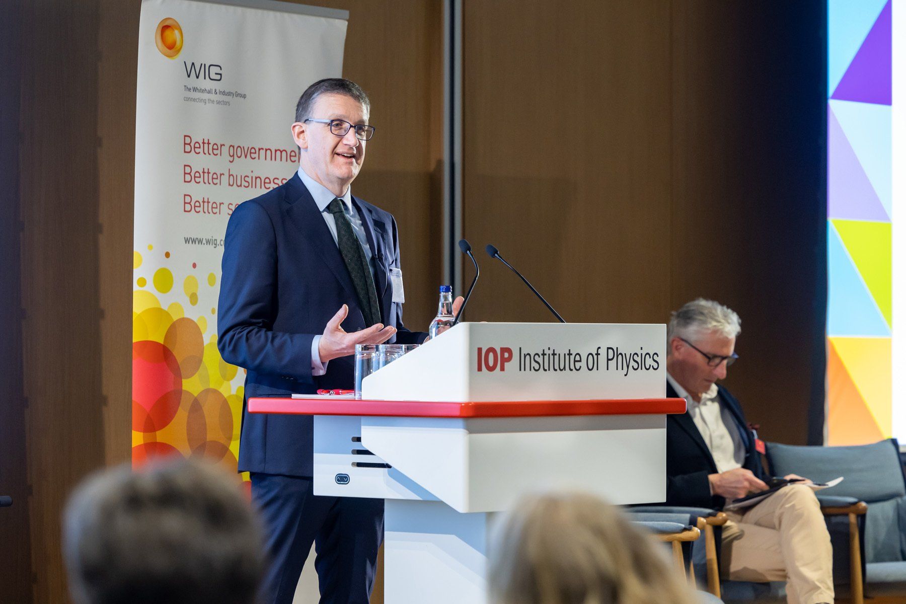 Commercial photographer berkshire, male at lectern