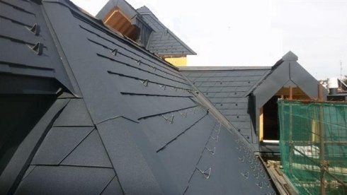 copertura con scandole Prefa
