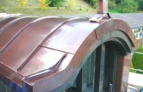 copertura in rame oxid con doppia aggraffatura