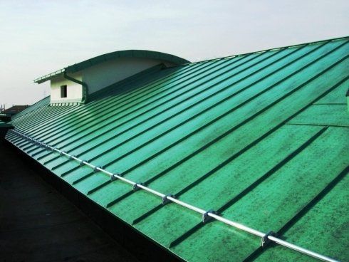 copertura in alluminio Vestis verde con doppia aggraffatura